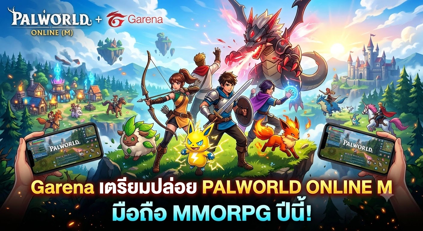 ยืนยันแล้ว! Garena เตรียมปล่อย Palworld Online มือถือ MMORPG ปีนี้ — แฟนๆ ต้องรู้!